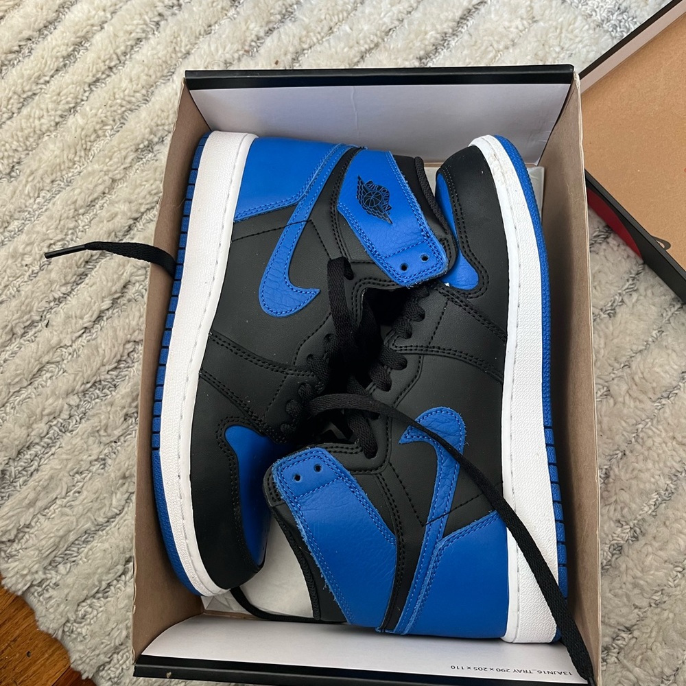 Air Jordan 1 Retro High OG Black Royal-White WORN ONCE with original box